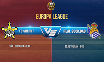 FC Sheriff và Real Sociedad, 23h45 ngày 06/10 (Europa League)