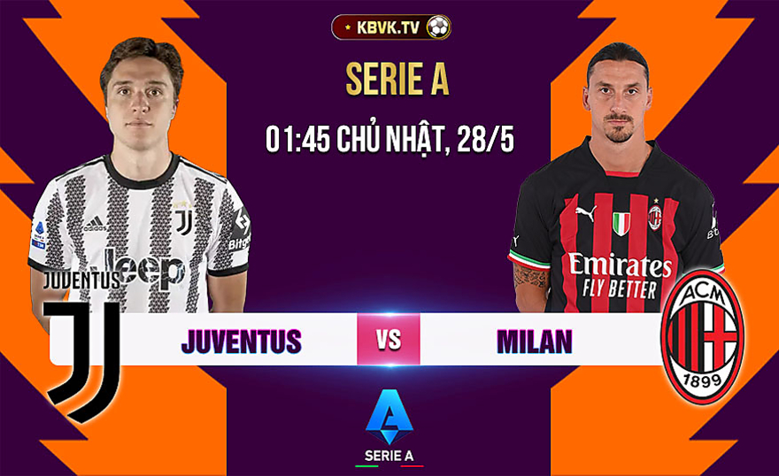 Juventus và AC Milan, 01h37 ngày 29/05 (Serie A)